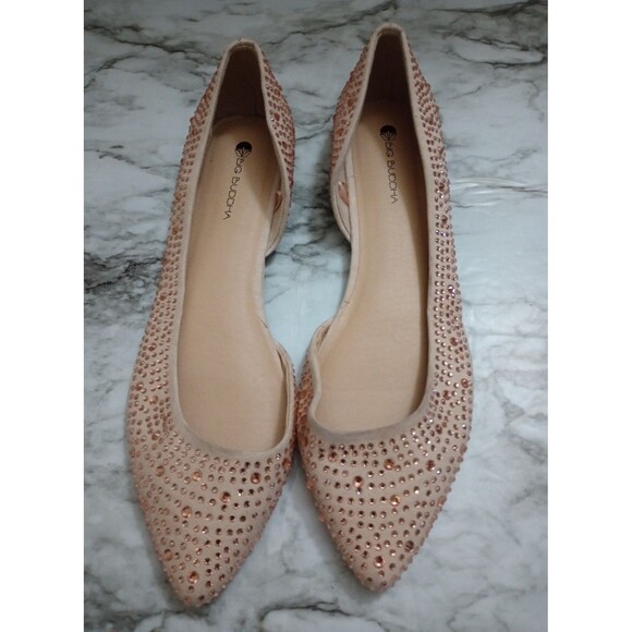 Big Buddha Fabric & Rhinestone Flats Size 9.5 - Picture 2 of 10